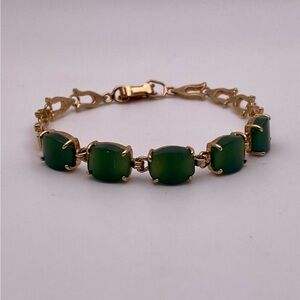 Vintage Gold tone fashion glass bracelet